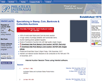 Tablet Screenshot of philatelics.com.au
